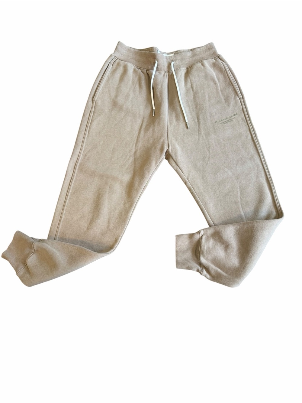 Abercrombie & Fitch Soft A&F Fleece Relaxed Jogger Sweatpants Tan XS